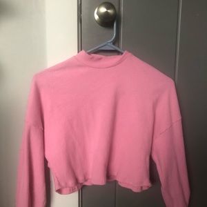 Pink cropped sweater